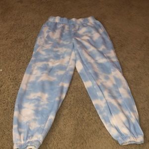 blue tie dye joggers
